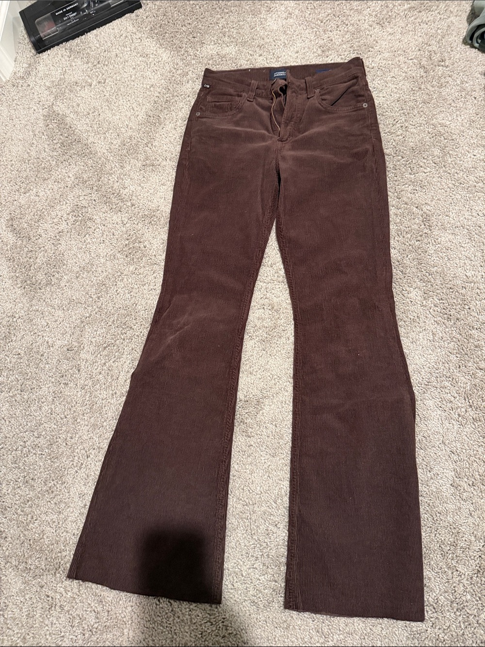 Citizens of Humanity Corduroy Flared Pants in Dark Brown